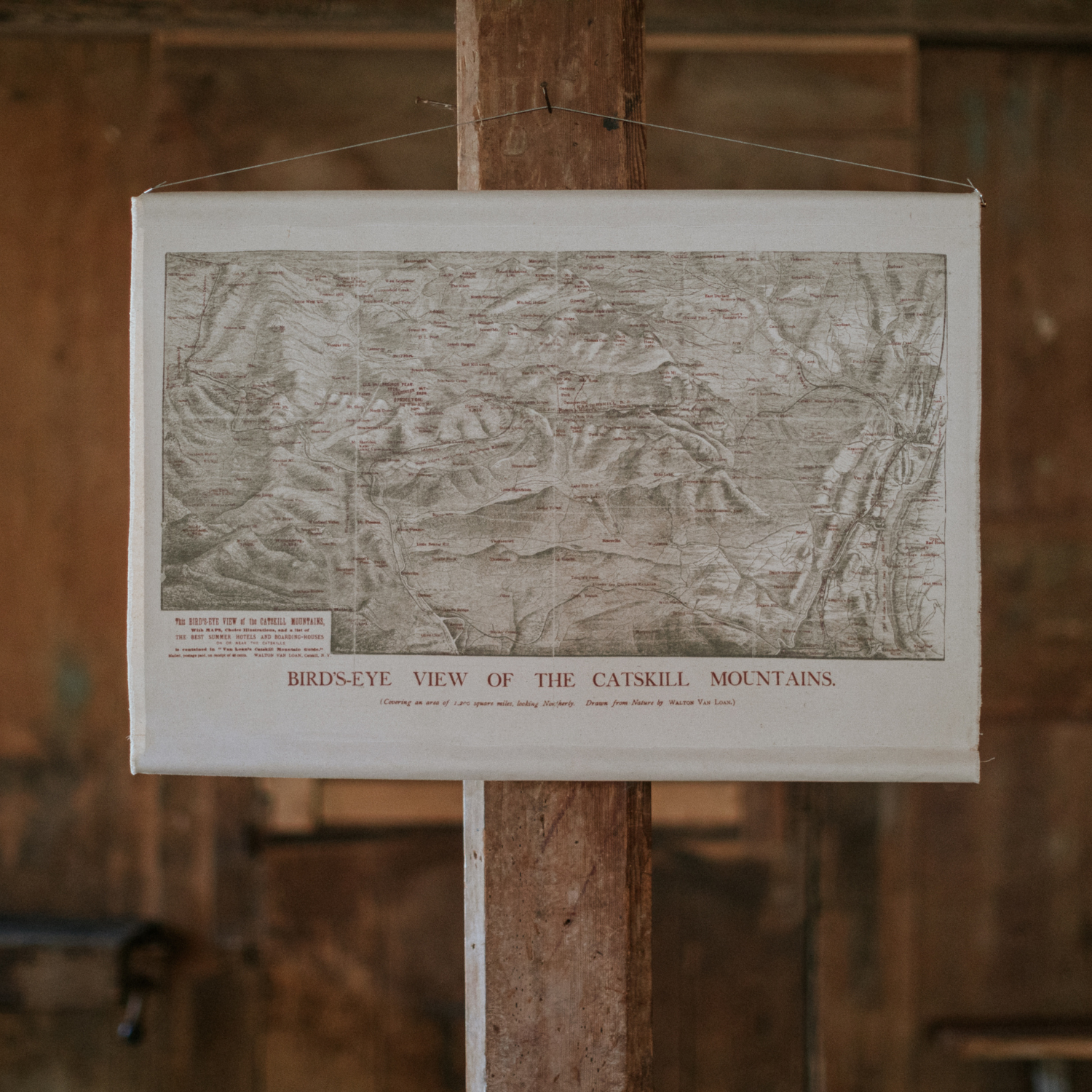 Birds-Eye View of the Catskill Mountains - Canvas Wall Hanging